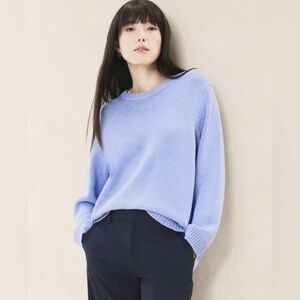 NEW BANANA REPUBLIC * LINEN PULLOVER SWEATER OVERSIZED XS